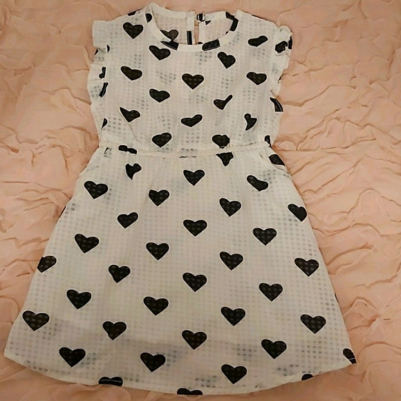 black and white heart dress Solara